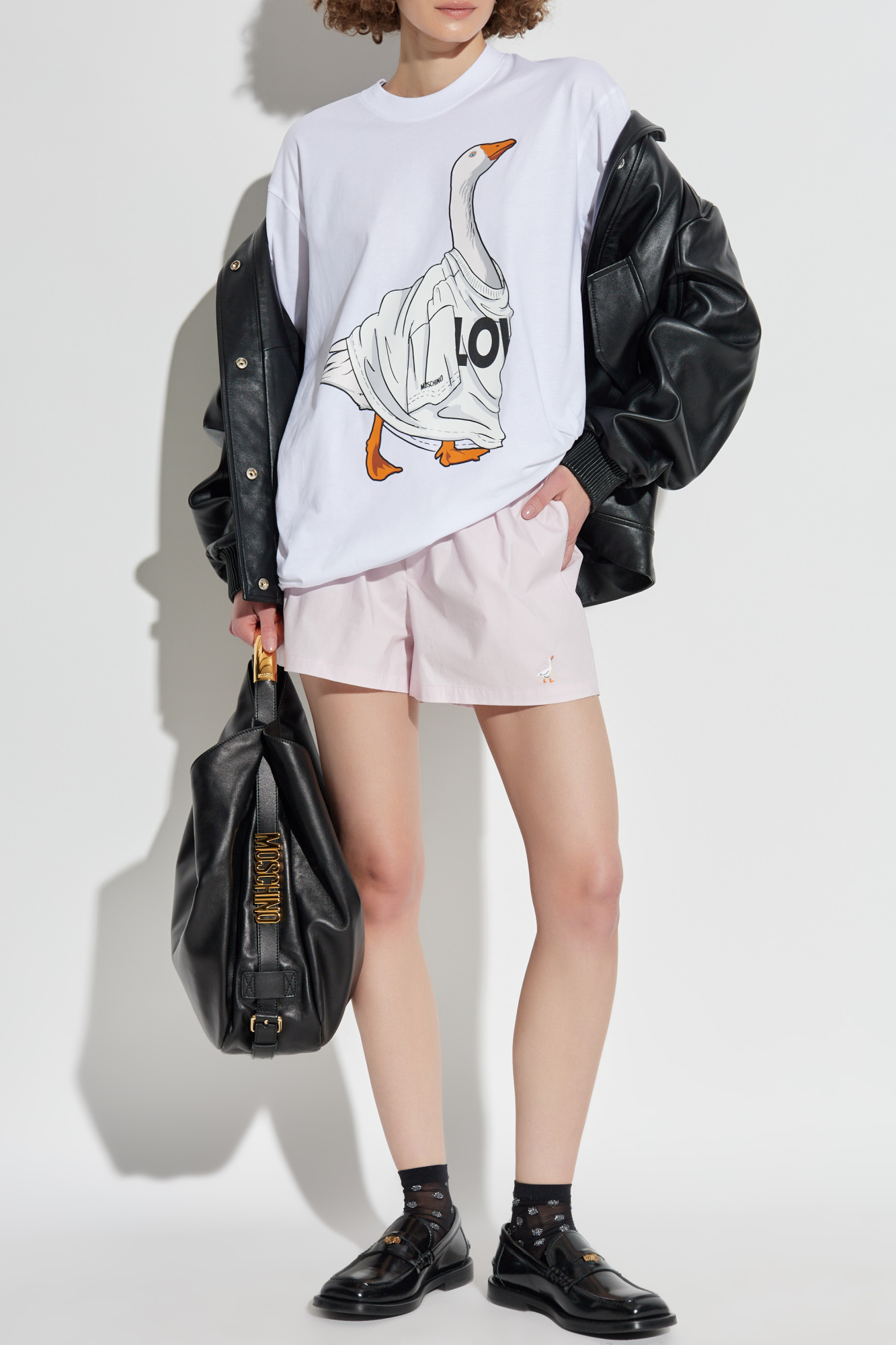 Embroidered Shorts, Women's, Pink