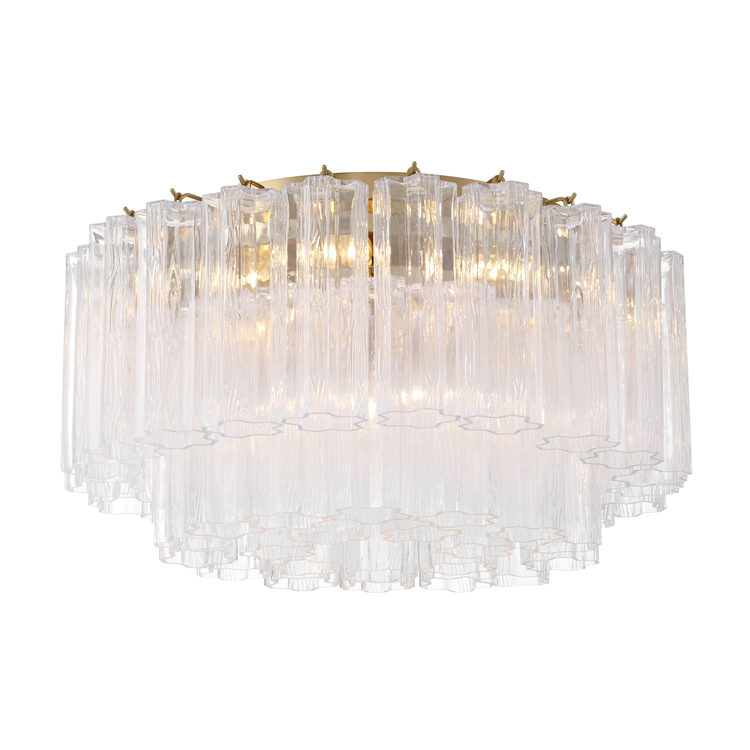Aged Brass Flush Mount from the Addis Collection