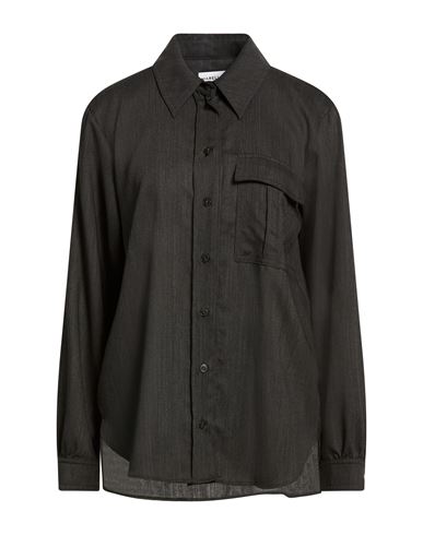 Woman Shirt Charcoal Size 14 Virgin Wool, Polyester, Viscose