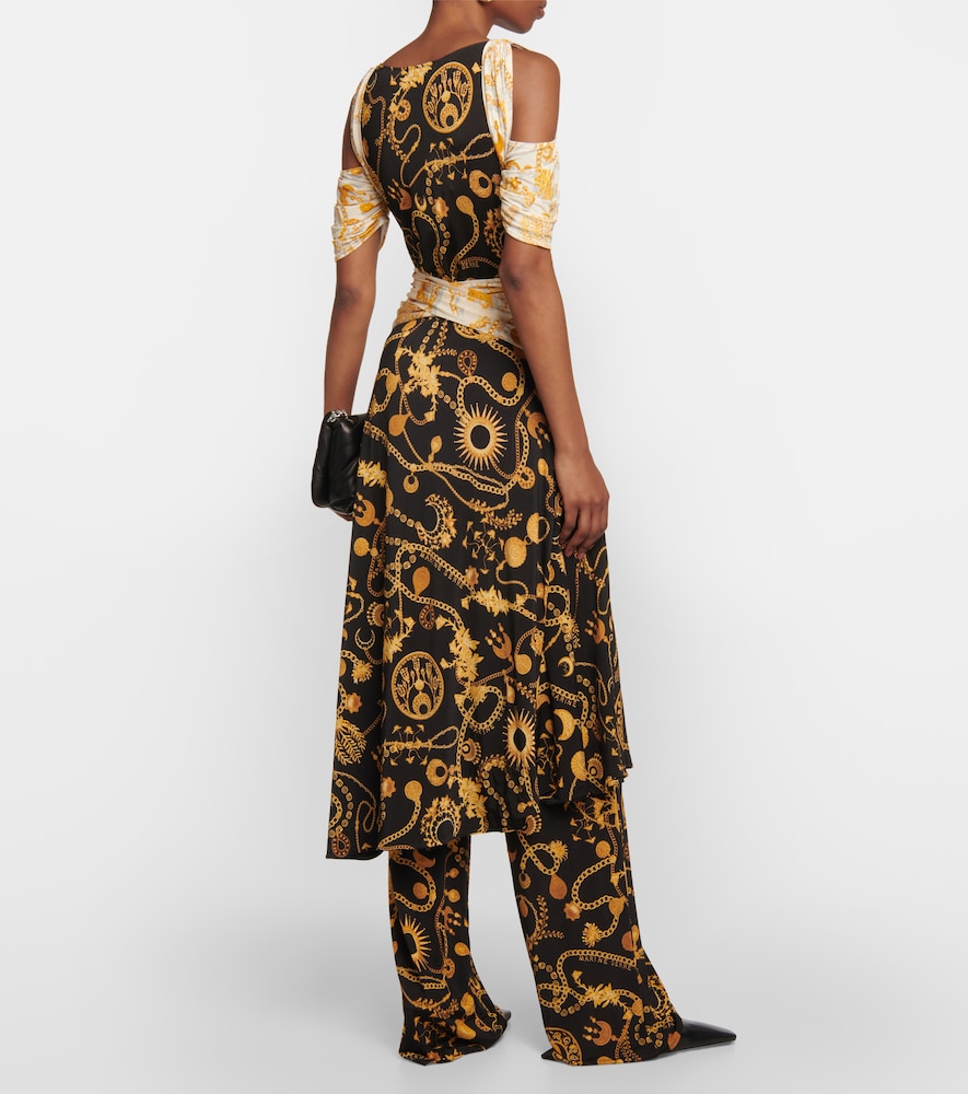Marine Serre Printed midi dress