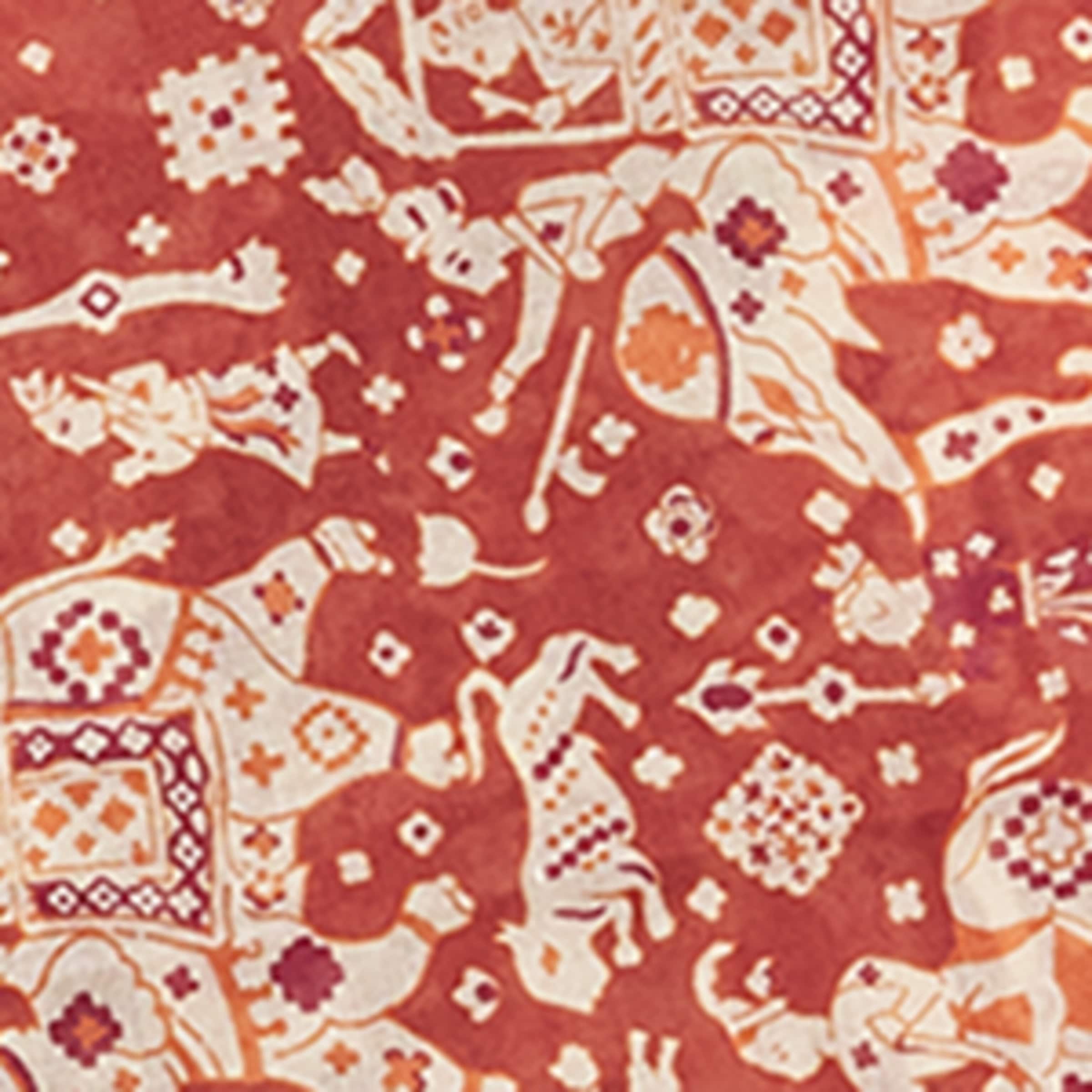 Wool-Silk Elephant Print Scarf