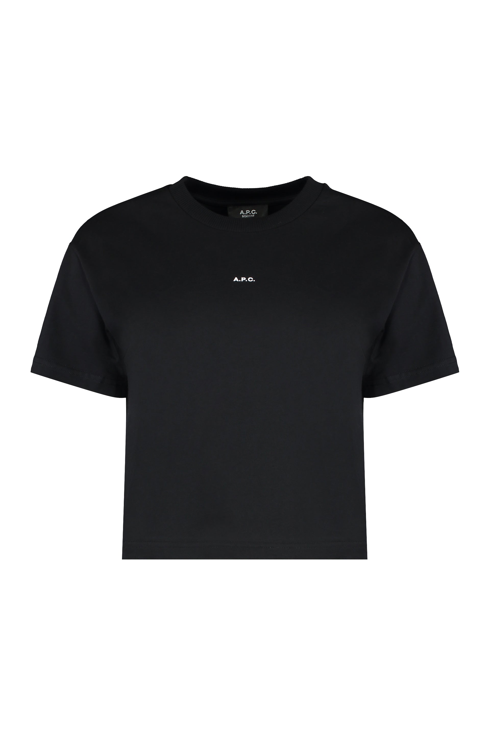 Logo-Embroidered Cotton T-Shirt — Black
