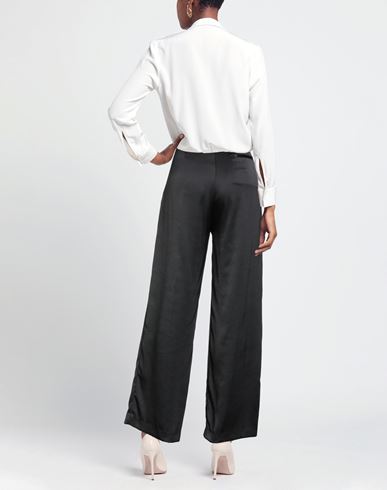 Woman Pants Black Size 10 Polyester, Recycled polyester