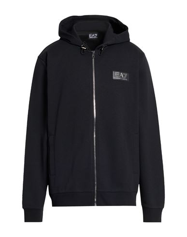 Man Sweatshirt Black Size XL Polyester, Cotton