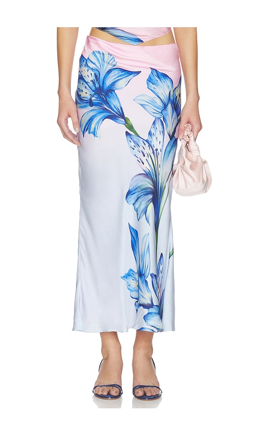 ROCOCO SAND Midi Skirt in Blue,Pink. - S also in XXS, XS, M, L