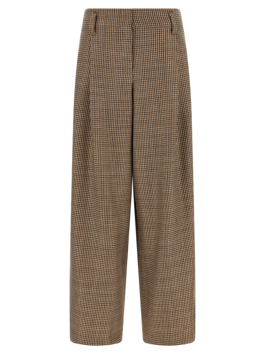 Brunello Cucinelli - prince of wales lamé flared trouser