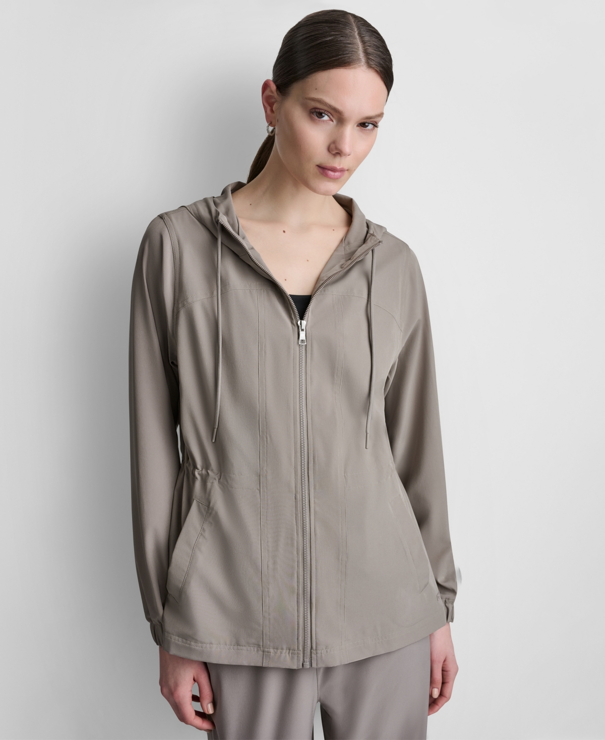 Women's Hooded Anorak Jacket - Mushroom