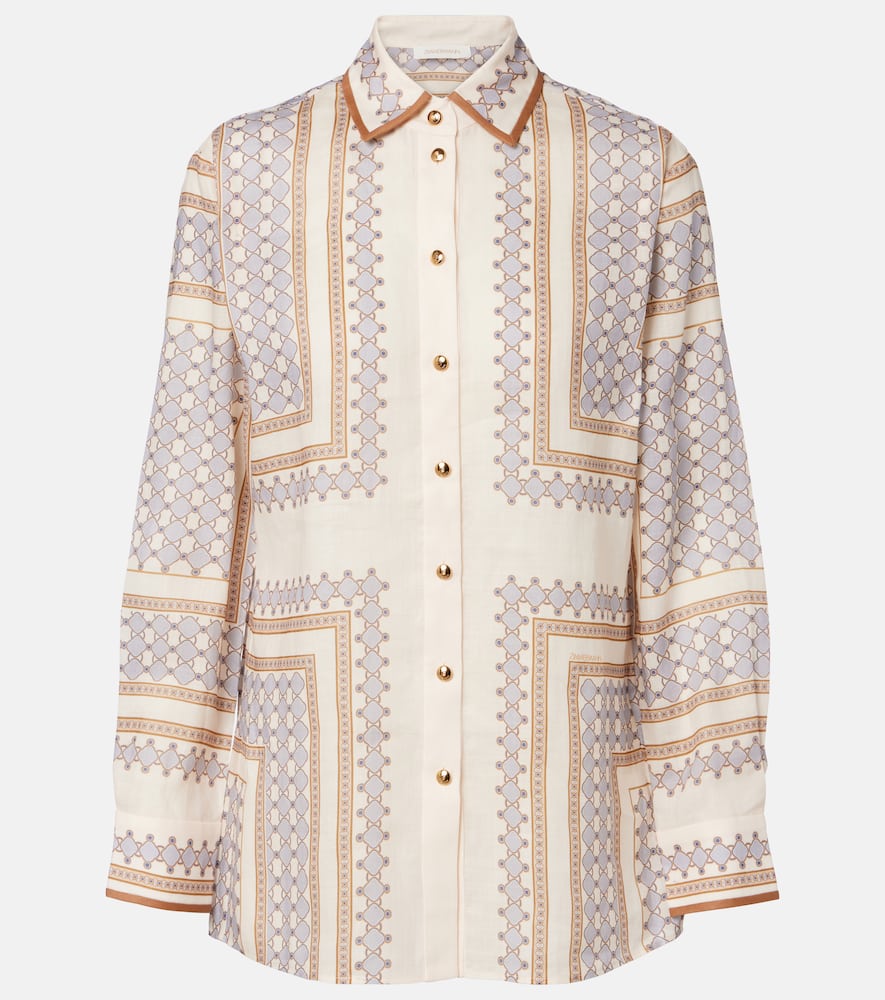 Printed ramie shirt