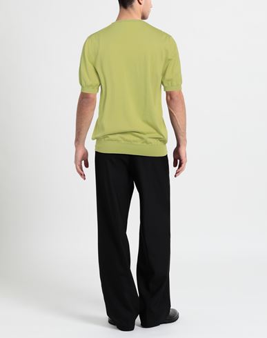 Man Sweater Lime green Size 44 Cotton