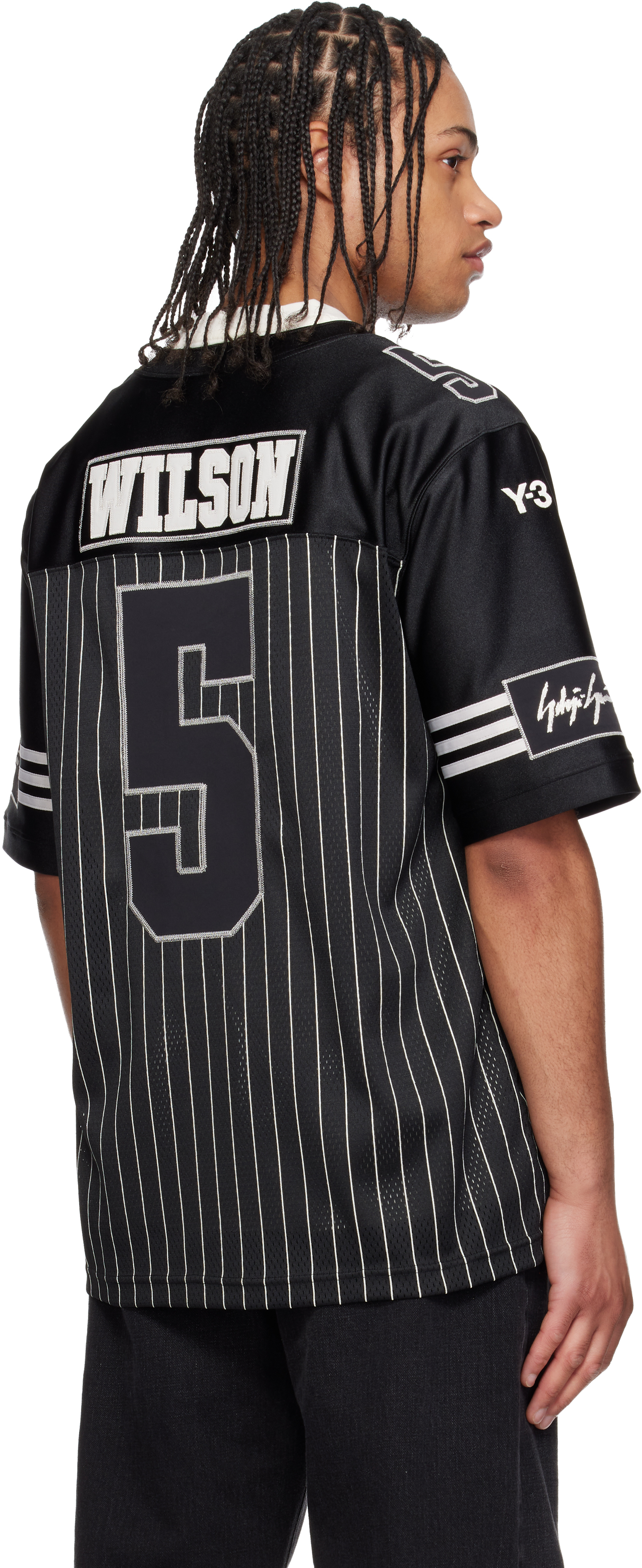 Black Garret Wilson Football Short Sleeve Jersey