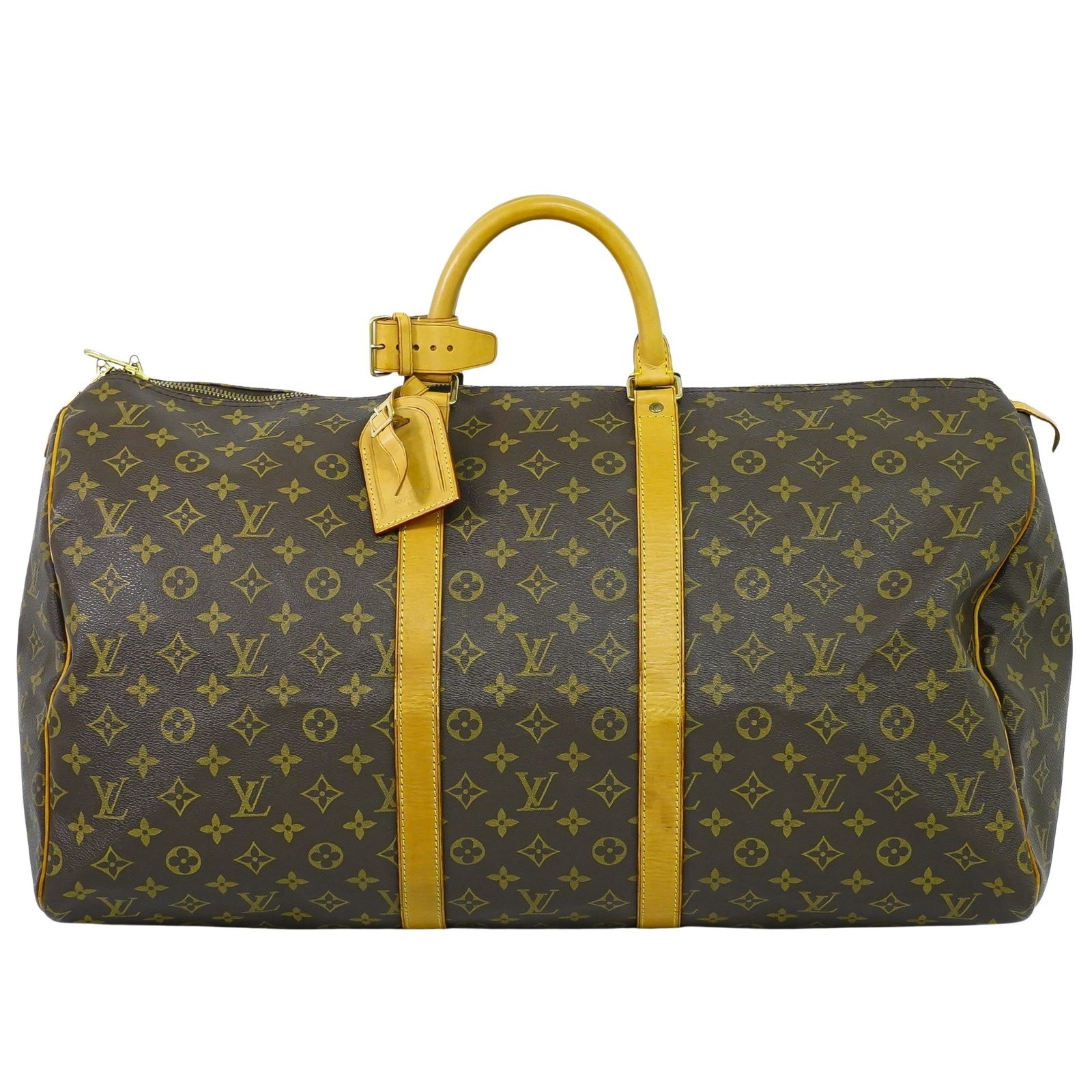 Louis Vuitton Keepall Bag Monogram Canvas Brown Canvas Travel Bag Bag Pre-Owned