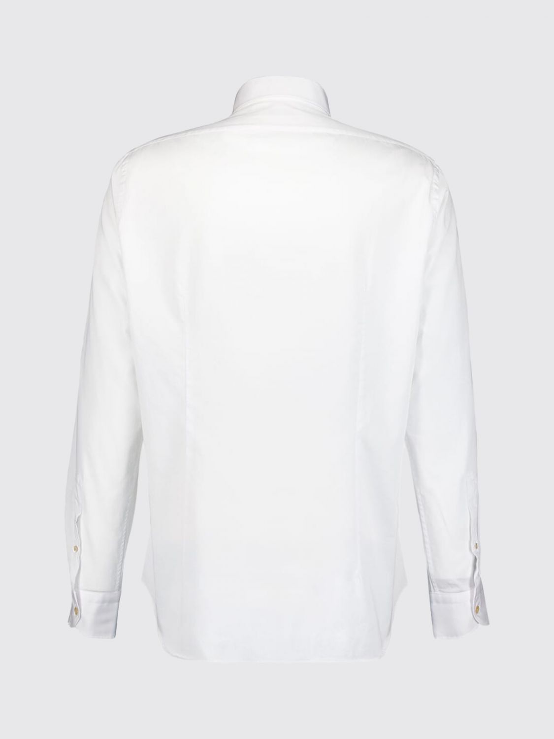 Spread-collar cotton shirt - Blue