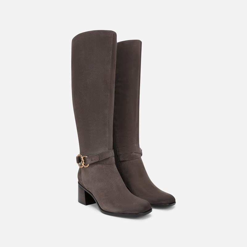 Women's Isabeau Knee High Boots (Taupe Grey Suede)