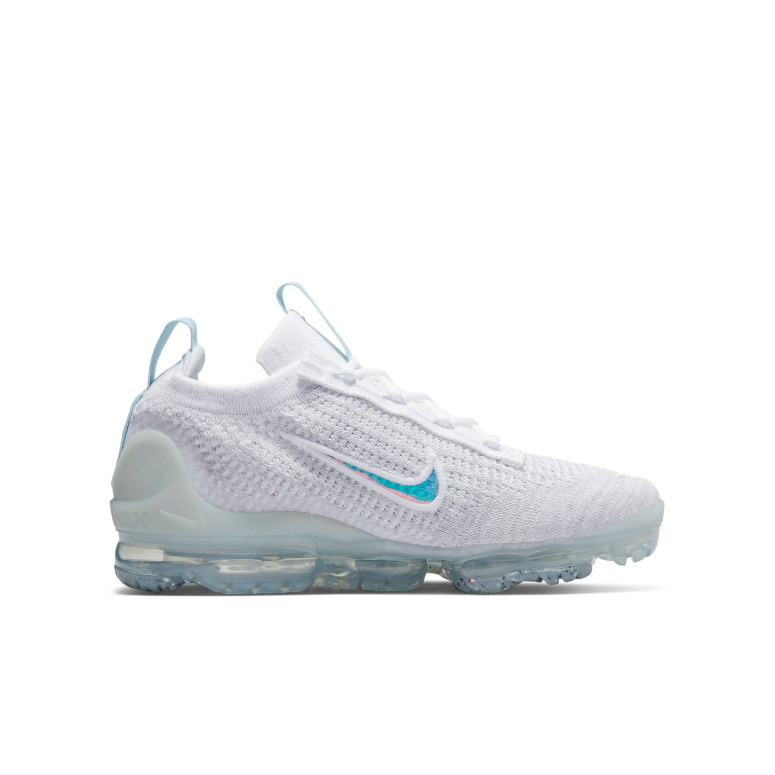 (GS) Air VaporMax 2021 Flyknit 'Mismatched Swoosh - White Aura'