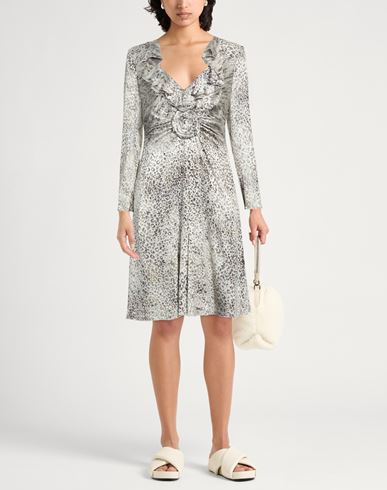 Woman Midi dress Light grey Size 10 Viscose, Silk