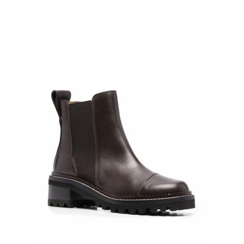 Mallory leather boots - Brown
