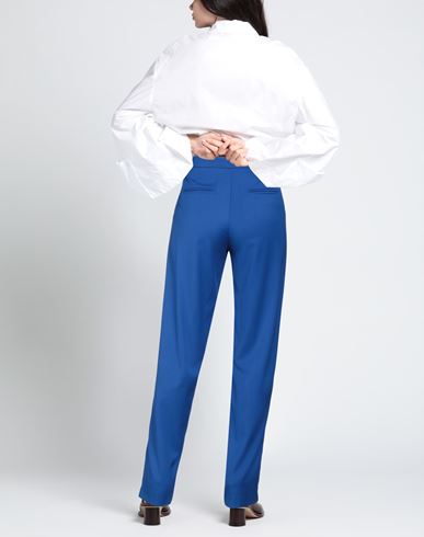 Woman Pants Bright blue Size 6 Polyester, Viscose, Elastane