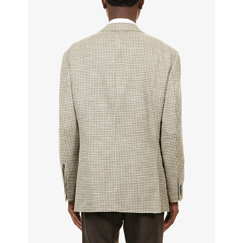 Mens Robert Single-Breasted Silk and Cotton Blazer