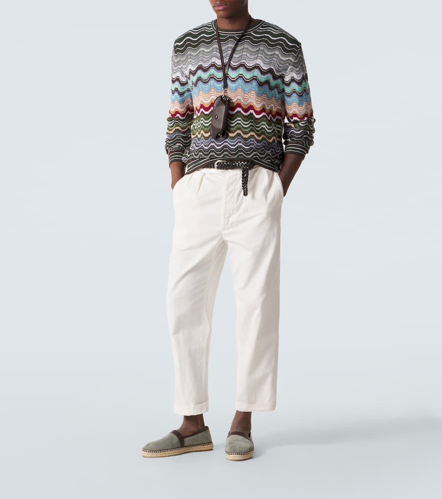 Zigzag cotton-blend sweater