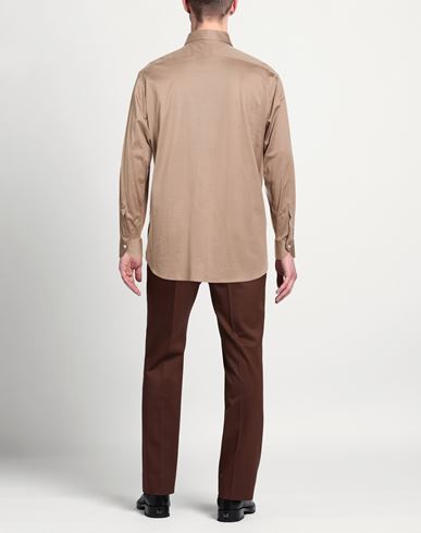 Man Shirt Light brown Size 18 Cotton