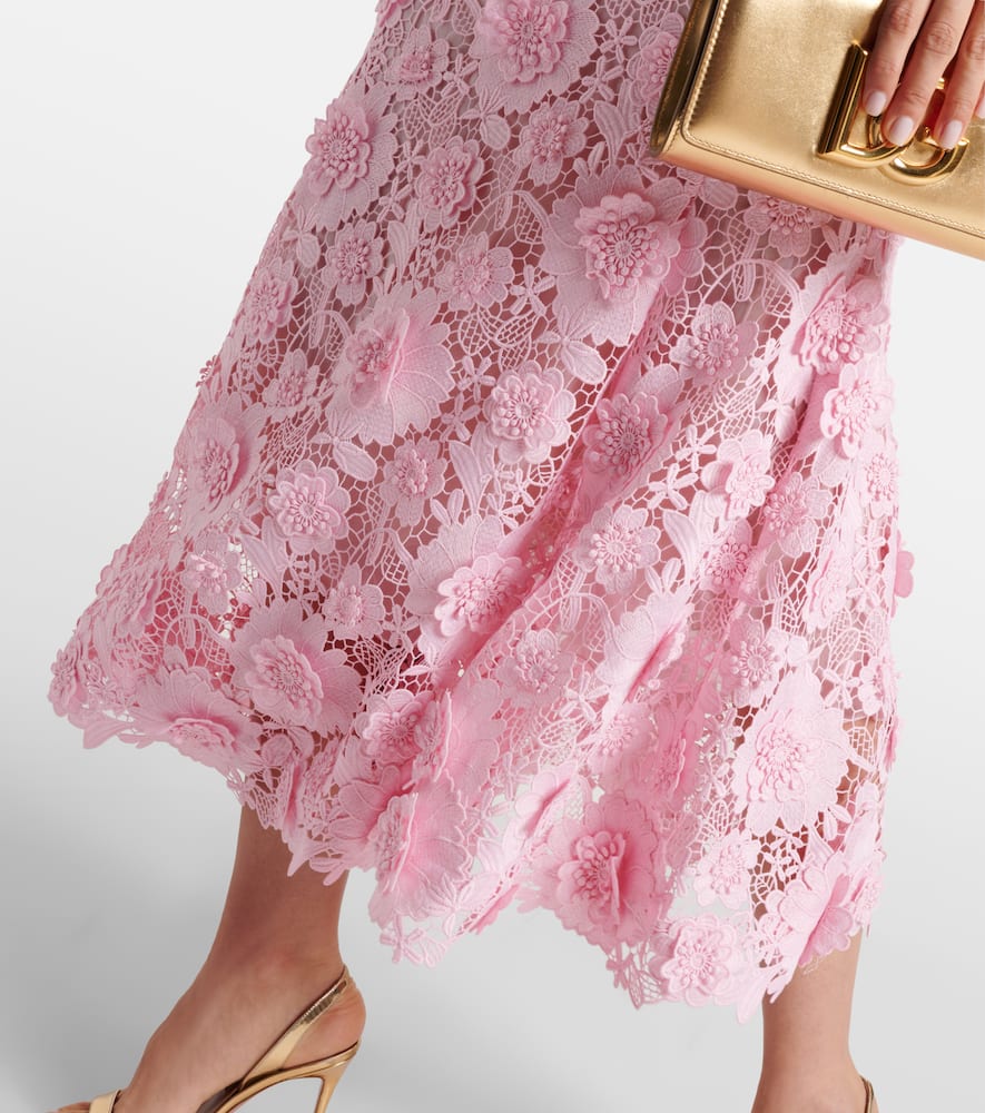 Floral lace midi dress