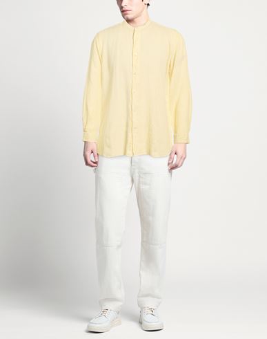 Man Shirt Pastel yellow Size 15 ½ Linen