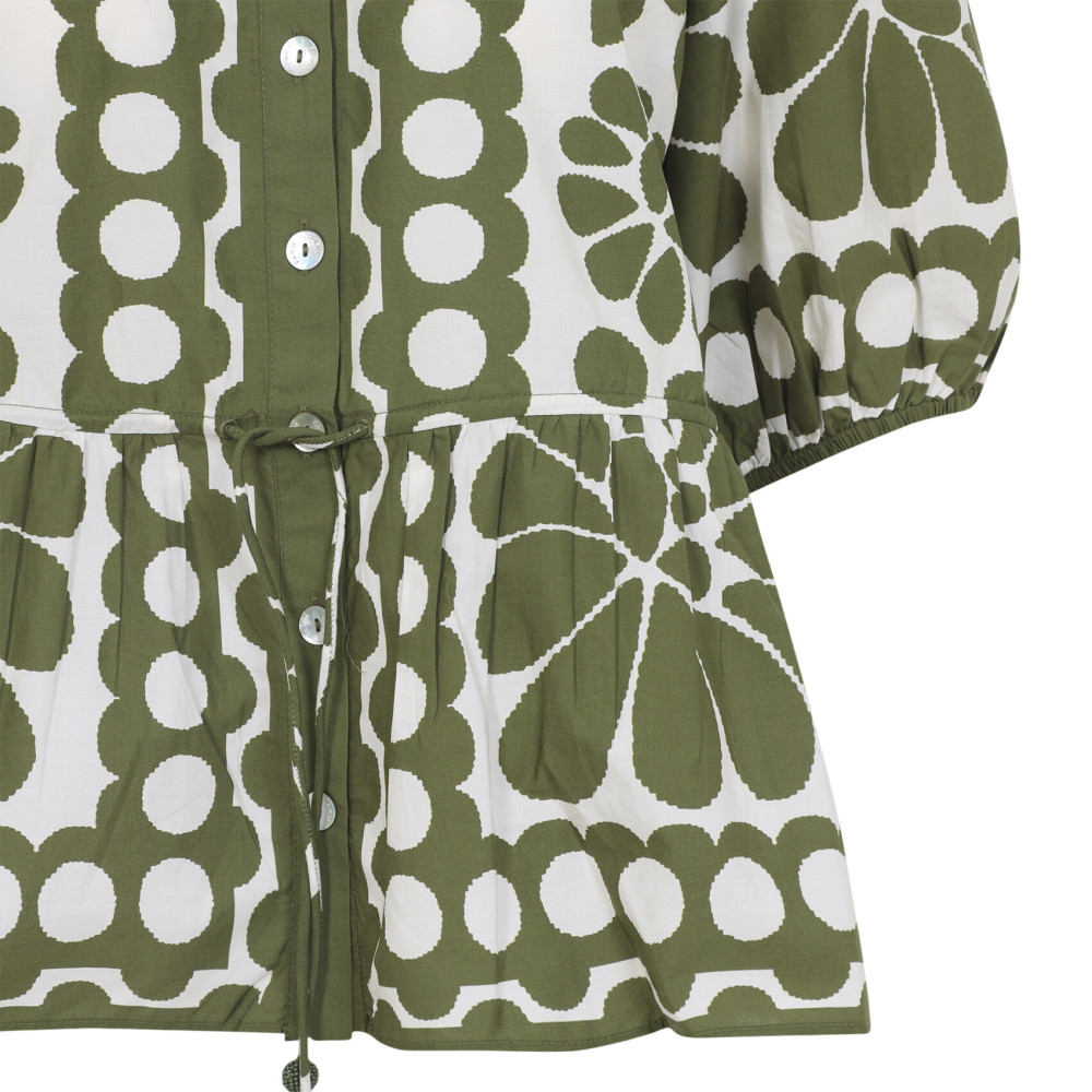 Green Relaxed Printed Shirt