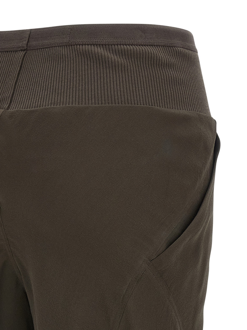 Rick Owens - wide leg trousers bias cut seam detailing
