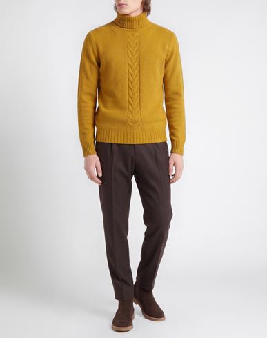 Man Turtleneck Mustard Size 40 Acrylic, Wool, Viscose, Alpaca wool