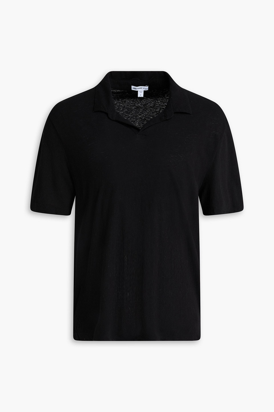 James Perse - Slub cotton-jersey polo shirt - Black - 0