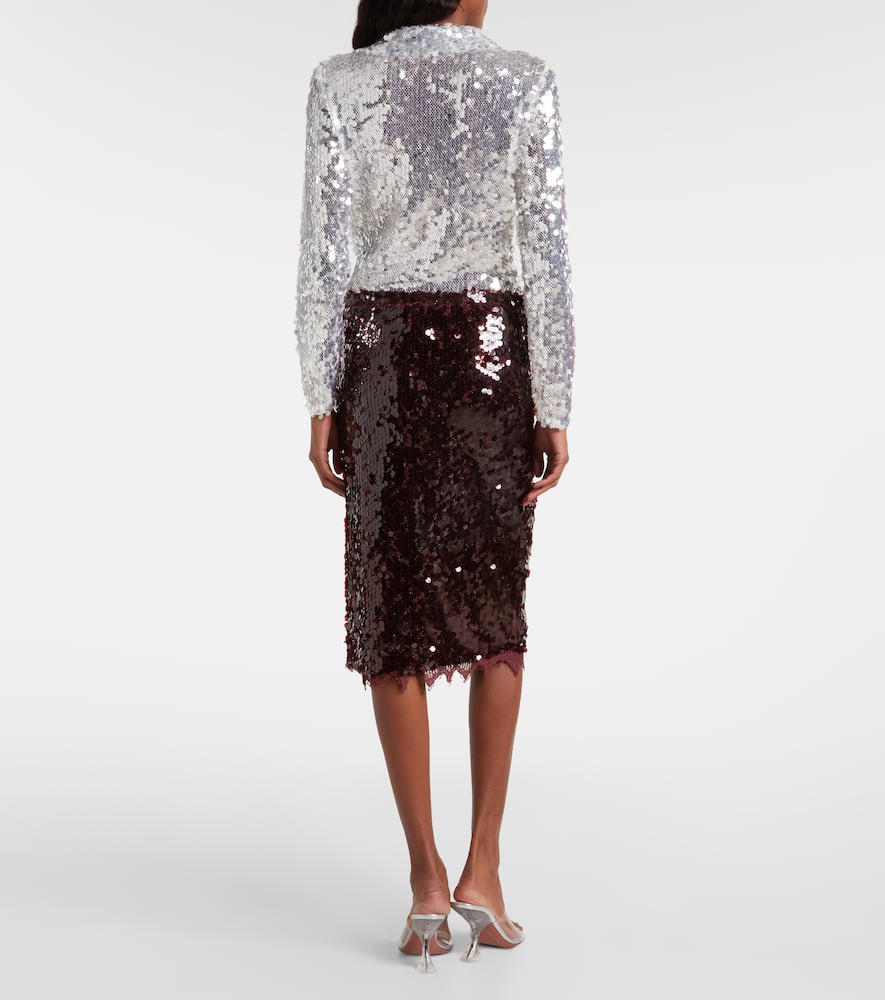 Opaline sequined midi skirt