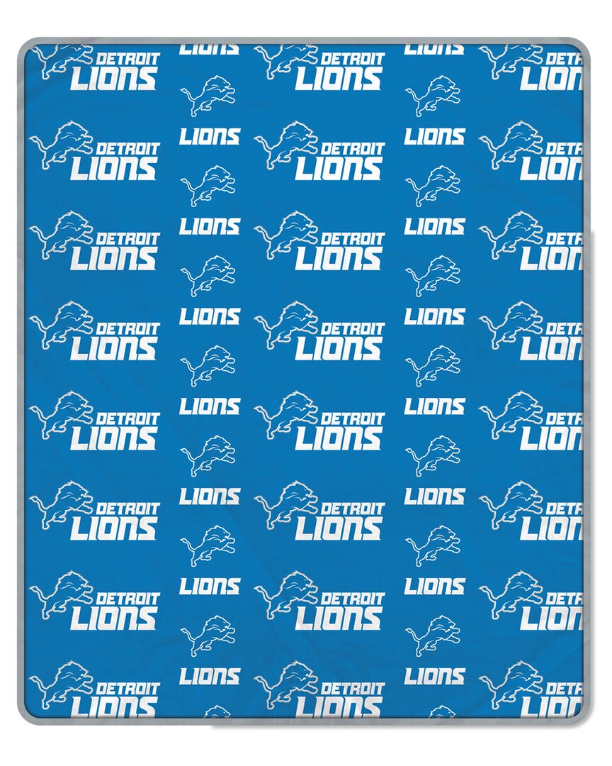 Detroit Lions Nfl Team Repeating Logo Fleece Throw