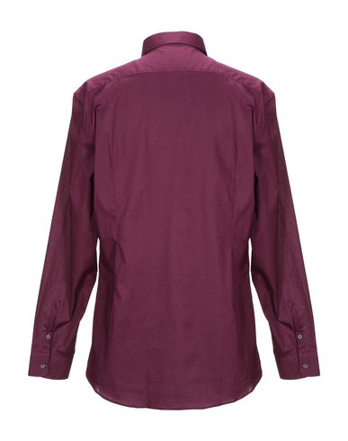 Man Shirt Burgundy Size 17 Cotton, Elastane