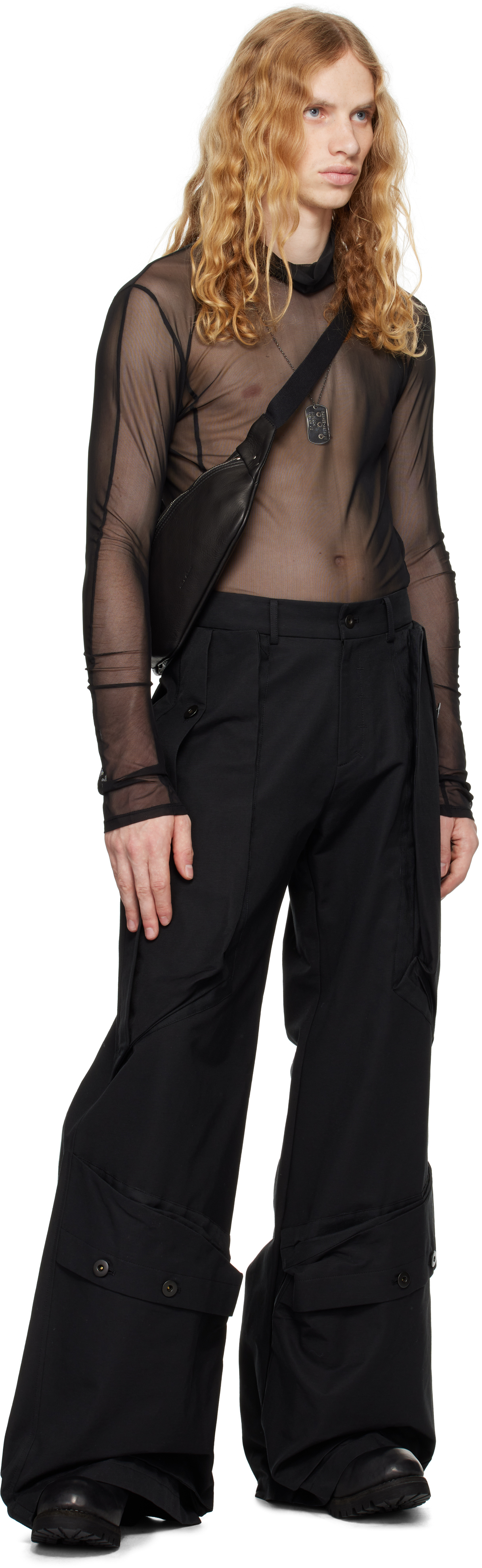CARNET-ARCHIVE Black Wide Mass Trousers
