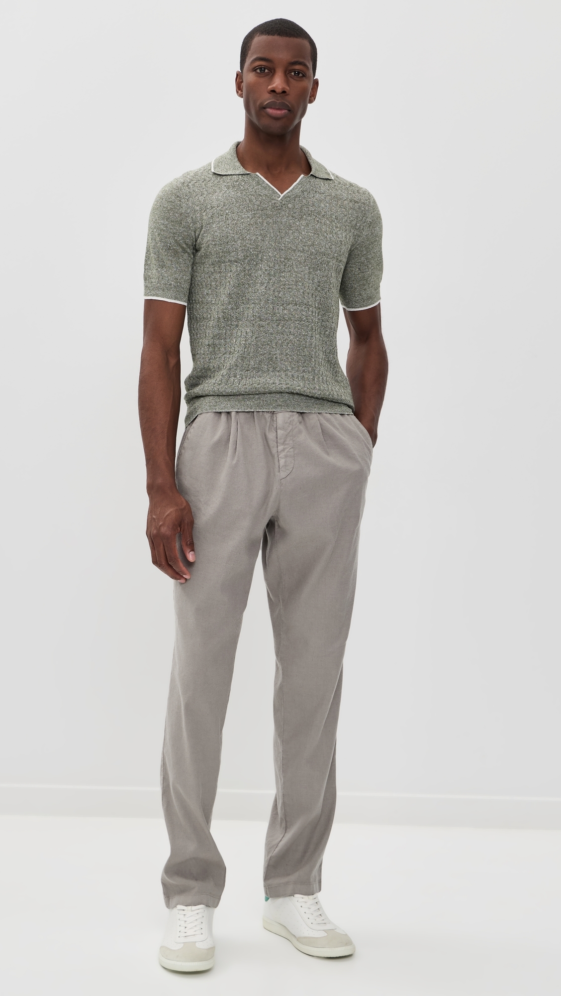 Easy Linen Drawstring Pants Mushroom