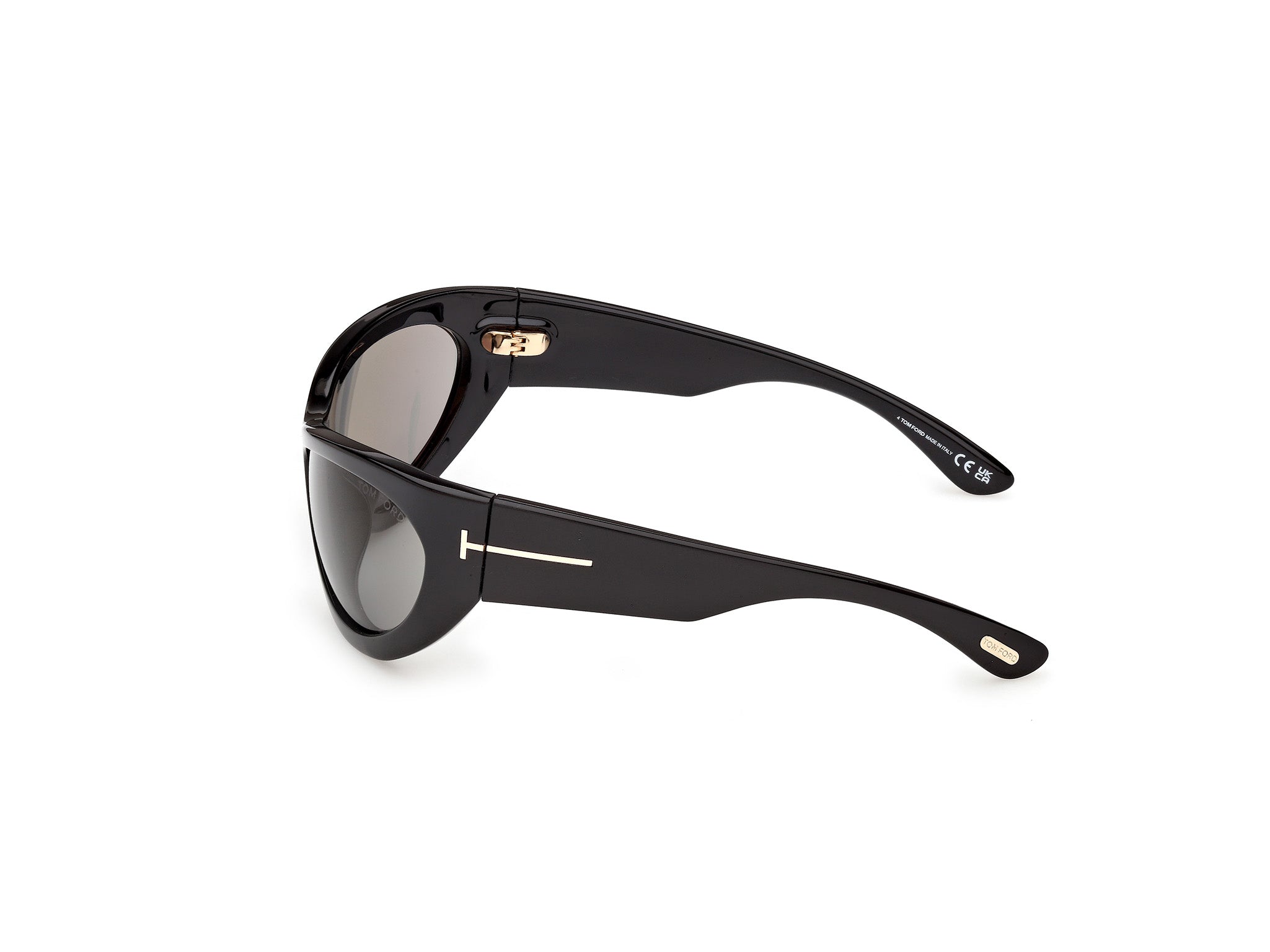 TOM FORD Woman TOM FORD FT1365 LEONA-02 01A Sunglasses Injected Black Smoke Cat Eye Norma