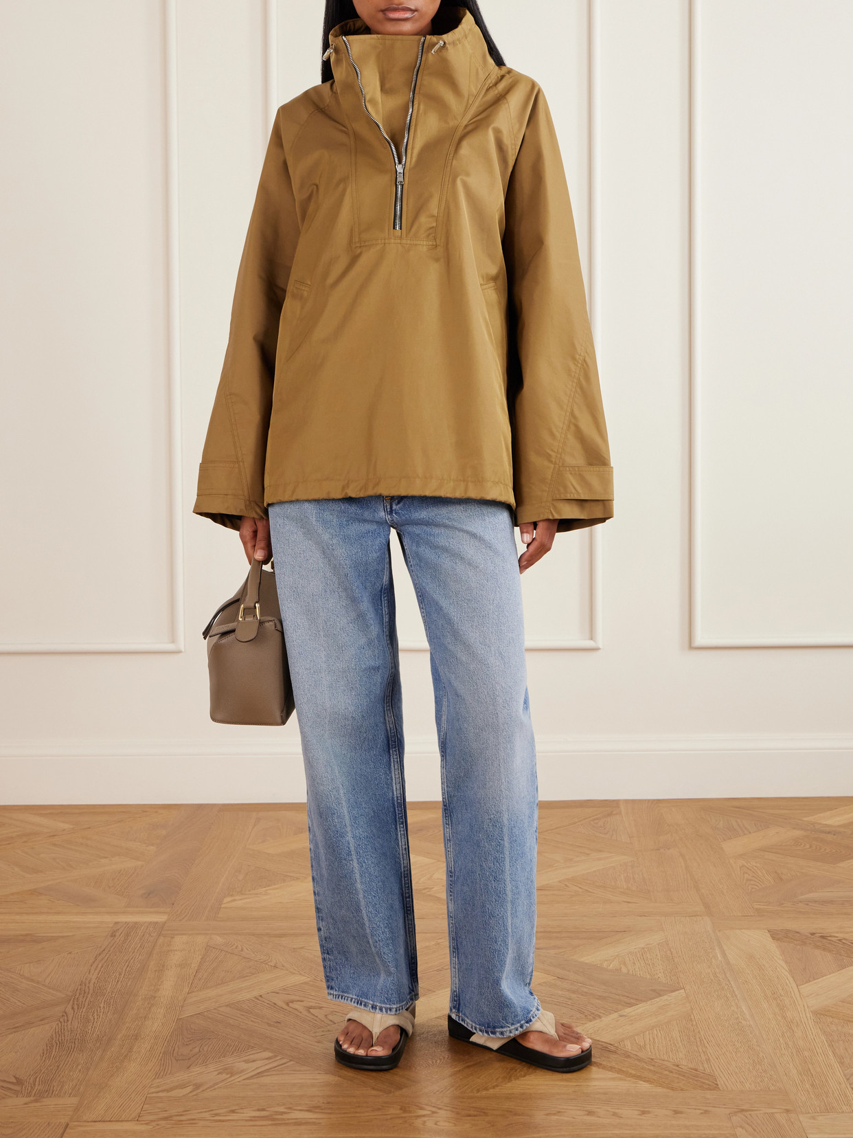 Coulson Half-zip Cotton-blend Shell Jacket - Green