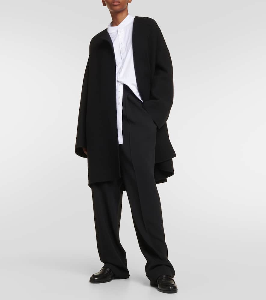 High-rise wide-leg pants