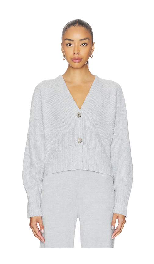 Barefoot Dreams CozyChic Lite Ribbed Button Front Cardigan in Baby Blue. M. Also in
