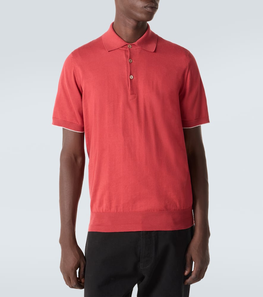 Cotton piqué polo shirt