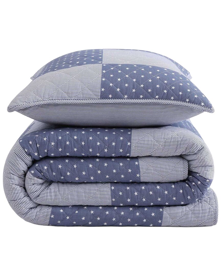 Ithaca Stargaze Stripe Cotton Quilt Set