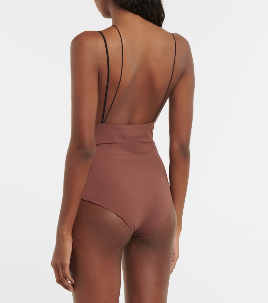 Nensi Dojaka Cutout asymmetric swimsuit