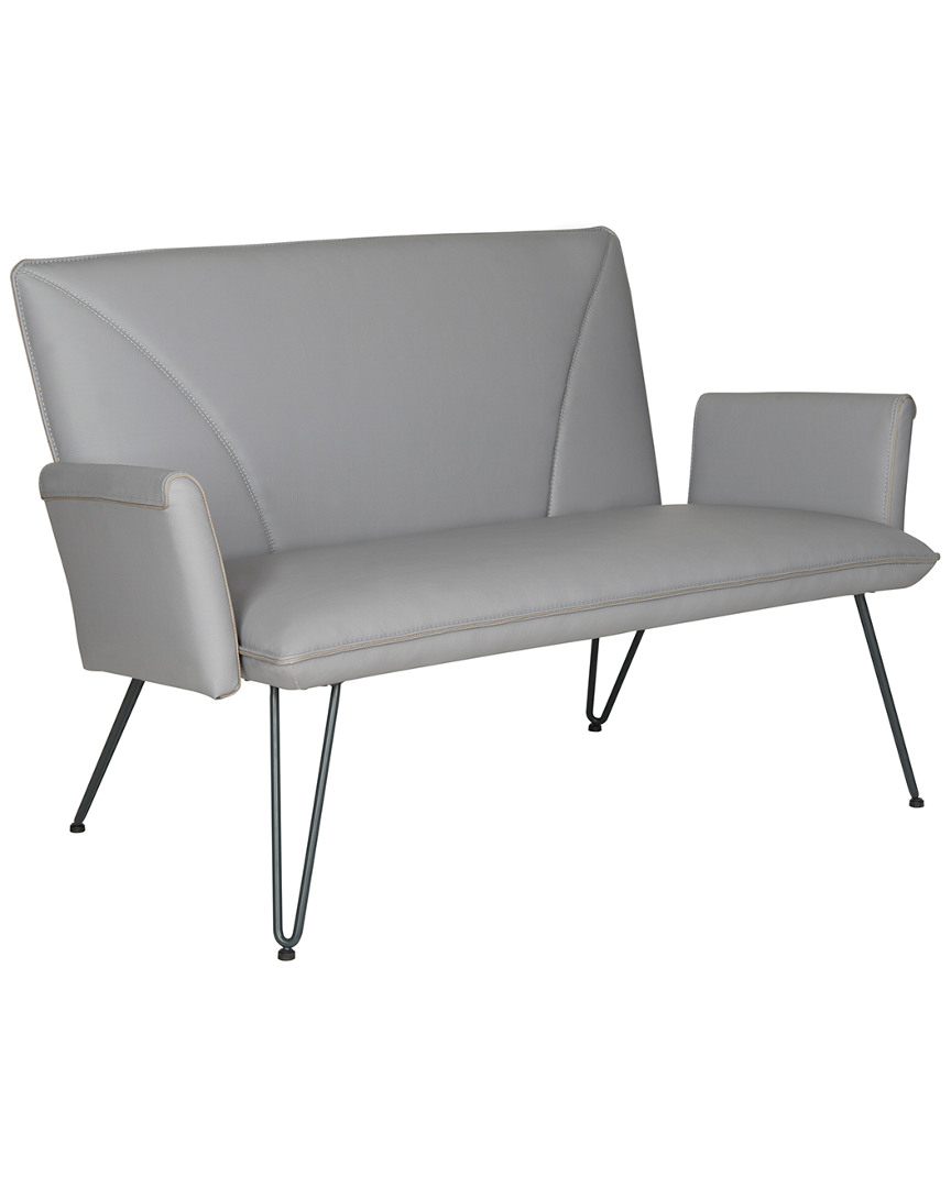 Johannes Mid Century Modern Leather Settee