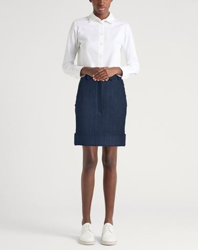 Woman Mini skirt Navy Size 12 Polyester, Acrylic, Wool, Cotton, Synthetic fibers