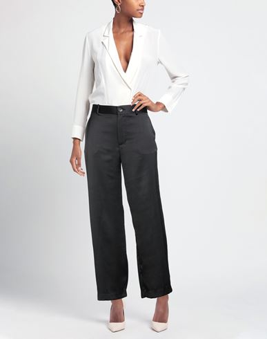 Woman Pants Black Size 10 Polyester, Recycled polyester