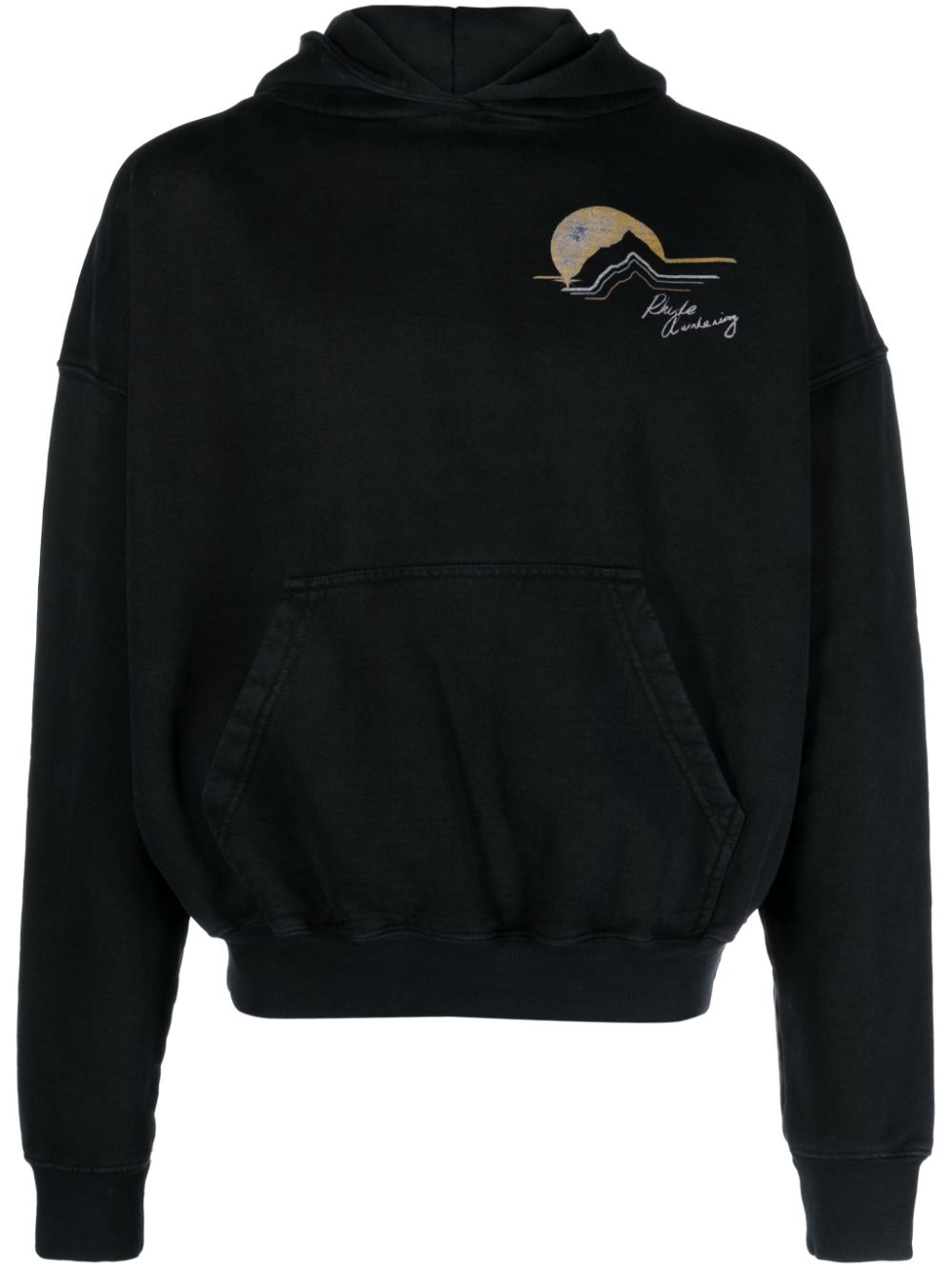 Awakening graphic-print cotton hoodie - Black