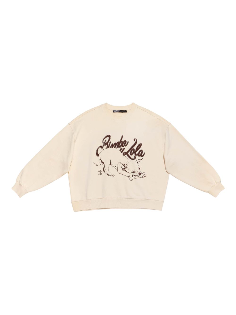 Bimba y Lola graphic-print cropped sweatshirt - Neutrals
