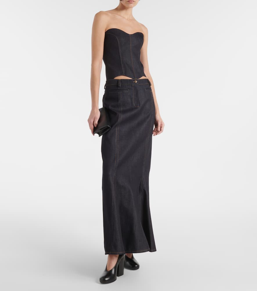 Alis denim maxi skirt