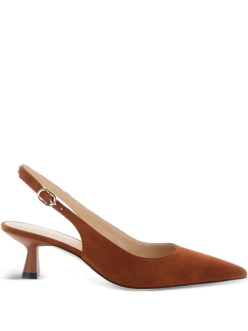 50mm pointed-toe slingback pumps - Brown