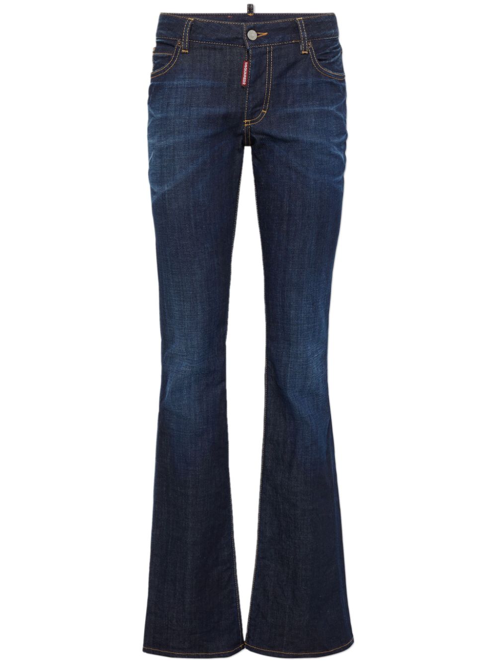 Dark-wash flared jeans - Blue